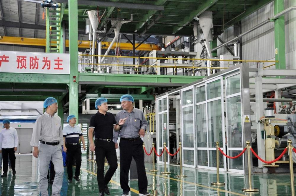 Lu Gang, Jinan Industry and Development Group의 온라인 온라인 카지노 추천 추천 검사위원회 장관은 조사를 위해 Qilu Chemical Fiber Group의 Shanghe Industrial Park에 갔다